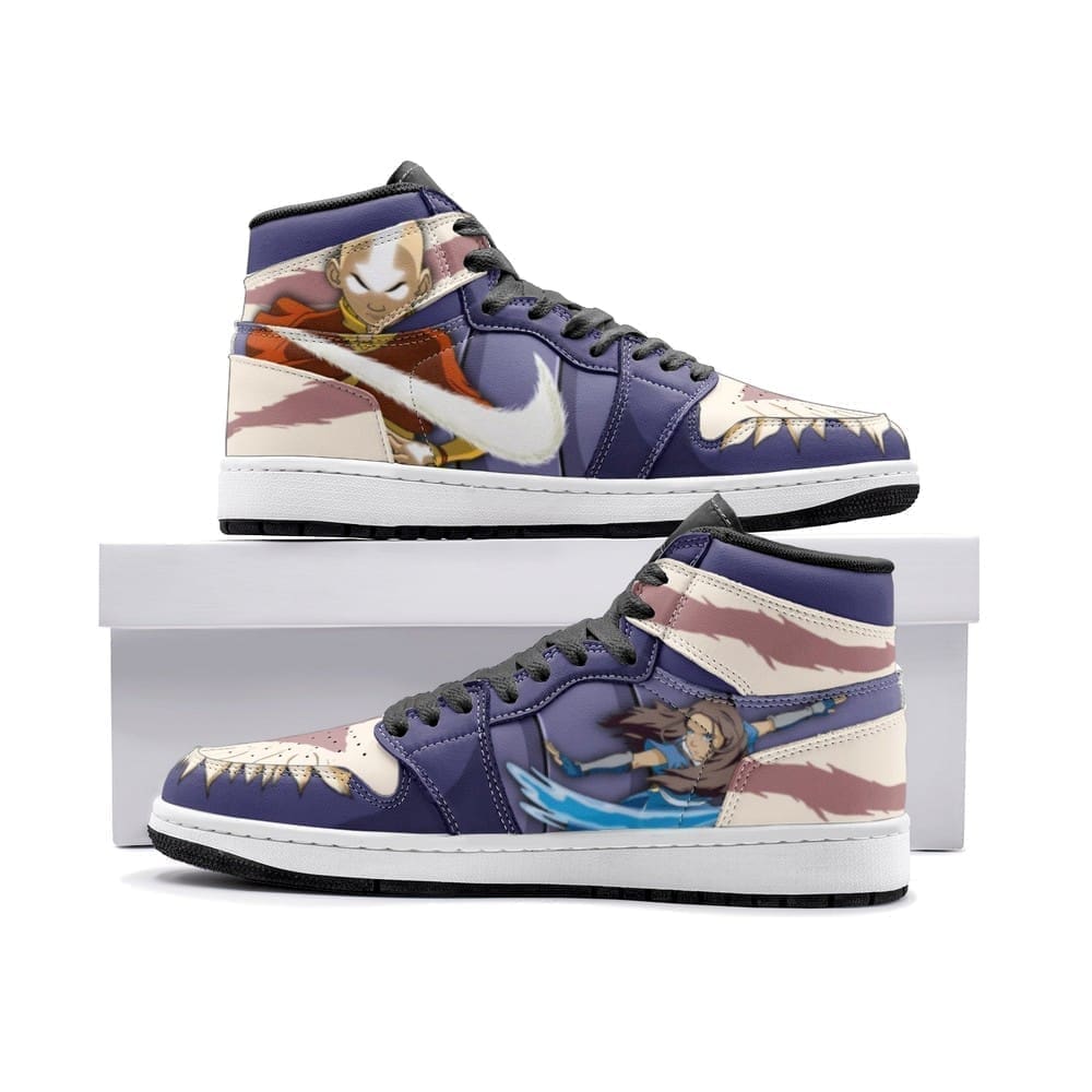 Aang And Katara Avatar Air Jordan 1 High Top Shoes SMAAKA01