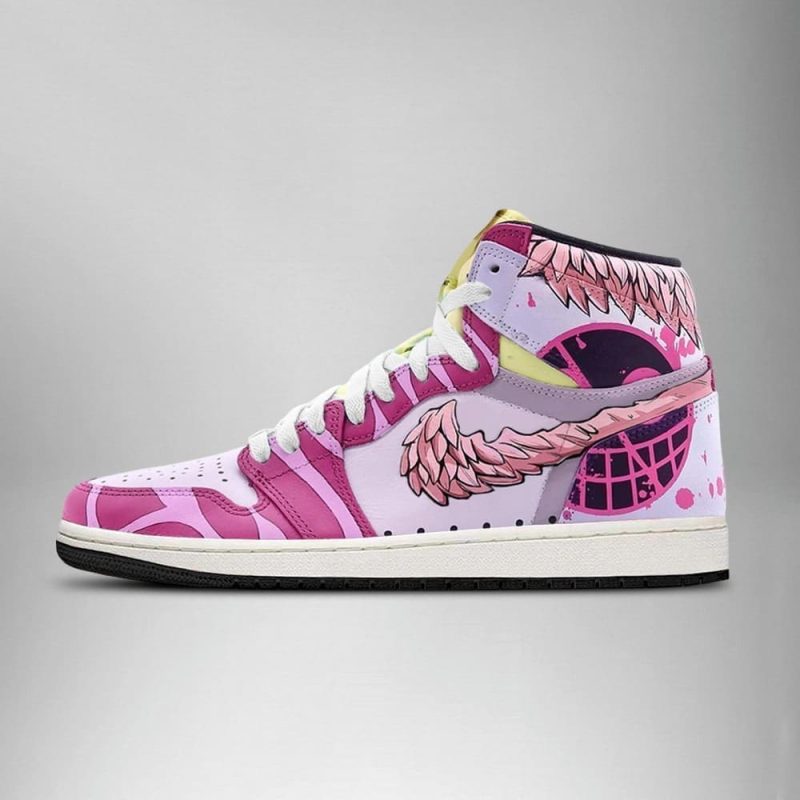 Doflamingo One Piece Air Jordan 1 High Top Shoes SMDOPA1 - Image 2