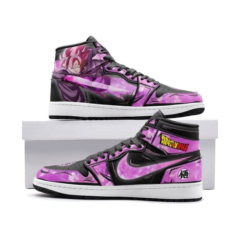 Goku Black Rose Dragon Ball Air Jordan 1 High Top Shoes SMGBRD1