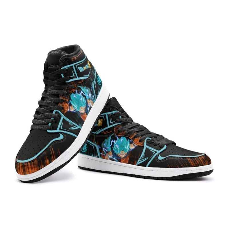 Goku Blue Dragon Ball Super Air Jordan 1 High Top Shoes SMGBDB1 - Image 4