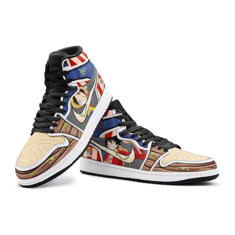 Luffy One Piece Air Jordan 1 High Top Shoes SMLOPA1 - Image 2