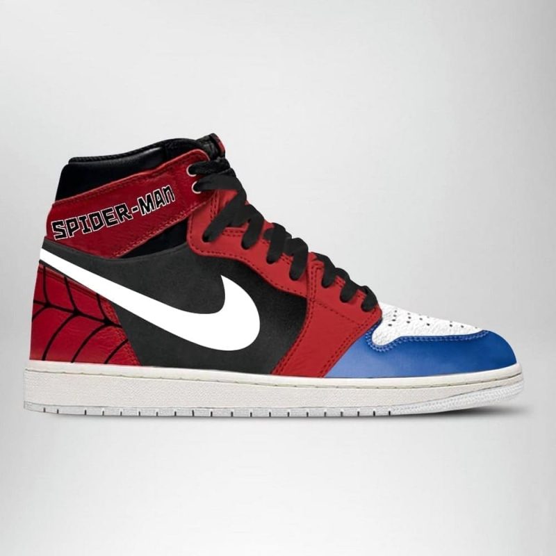 Andrew Garfield Spiderman Air Jordan 1 High Top Shoes SMAGSA1 - Image 3