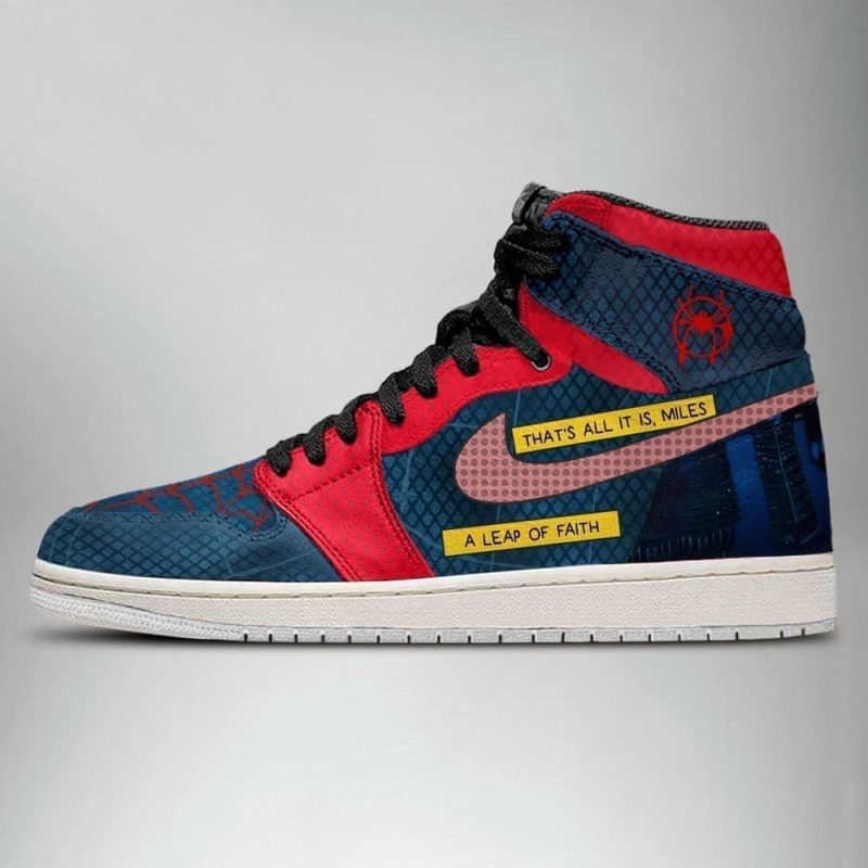 Spider-Man Miles Morales Air Jordan 1 High Top Shoes SMSMMM1 - Image 3