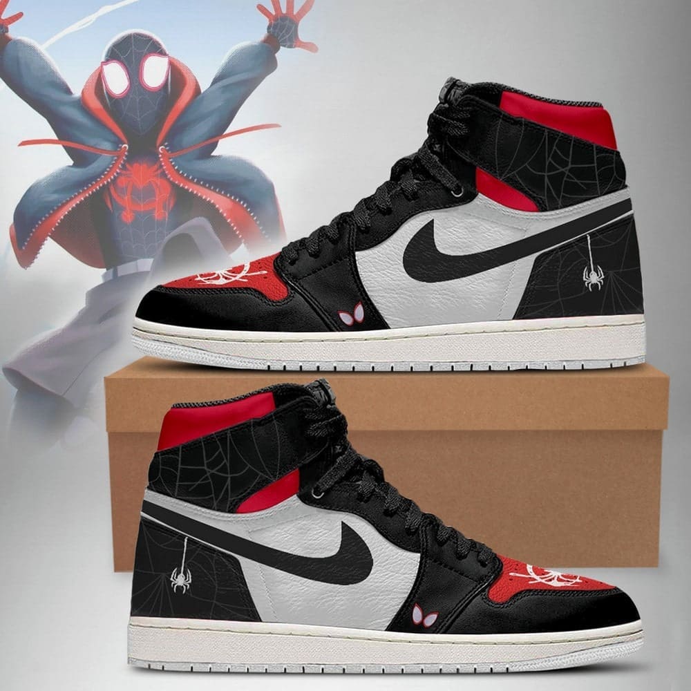 Spider-Man Miles Morales Air Jordan 1 High Top Shoes