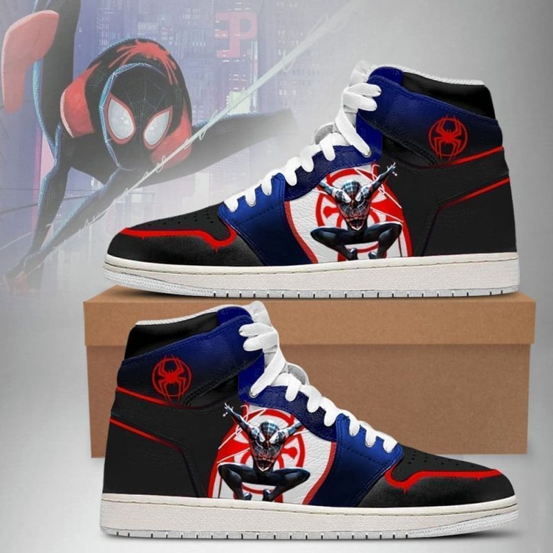 Spider-Man Miles Morales Air Jordan 1 High Top Shoes SMSMMA1