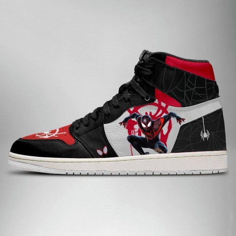 Spider-Man Miles Morales Air Jordan 1 High Top Shoes SMSMMA2 - Image 2