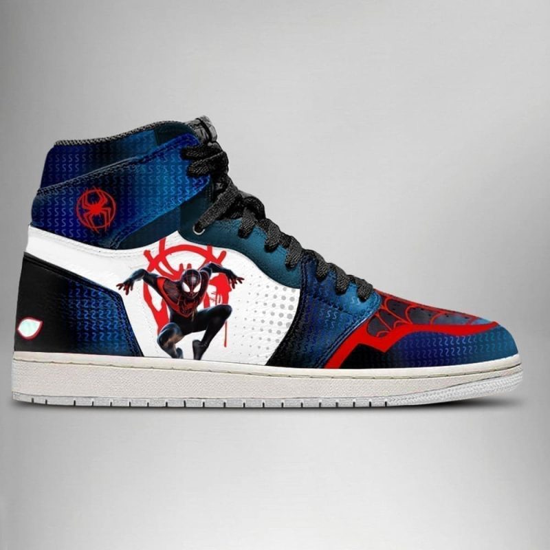 Spider-Man Miles Morales Air Jordan 1 High Top Shoes SMSMMA3 - Image 2