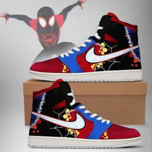 Spiderman Miles Morales Air Jordan 1 High Top Shoes