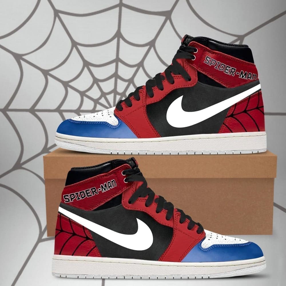 marvel spiderman air jordan high top sneaker 1 1 min