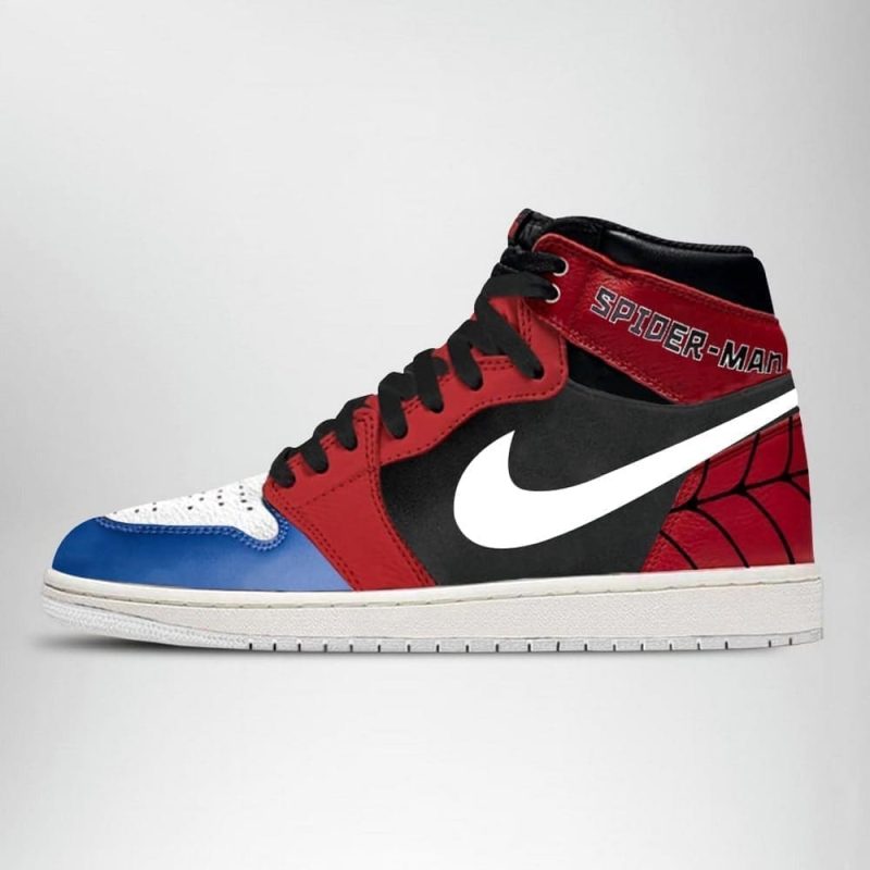 Spider-Man Air Jordan 1 High Top Shoes SMSMAJ1 - Image 2