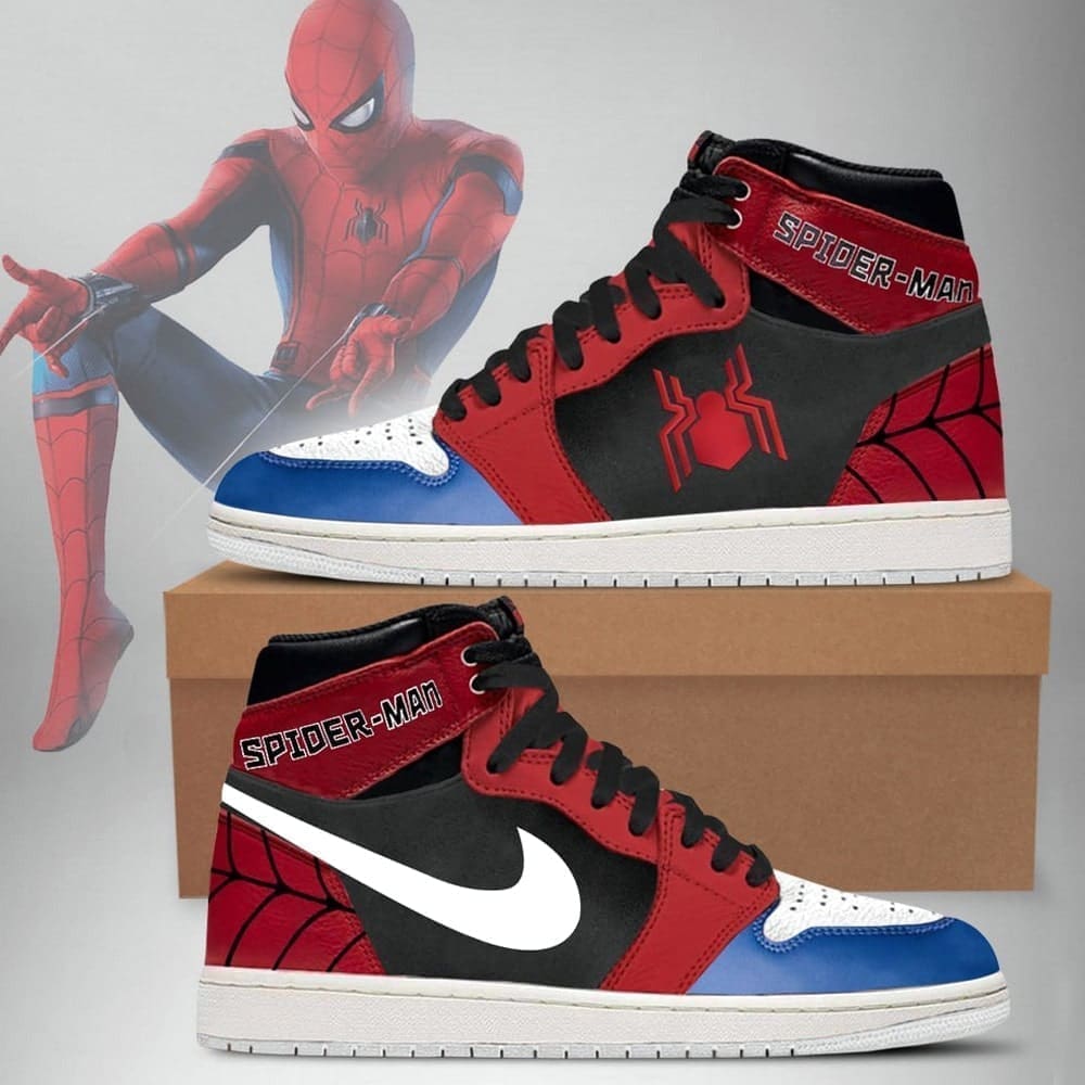 marvel tom holland spiderman air jordan high top sneaker 1 min