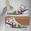 Zoro One Piece Air Jordan 1 High Top Shoes SMZOPA1