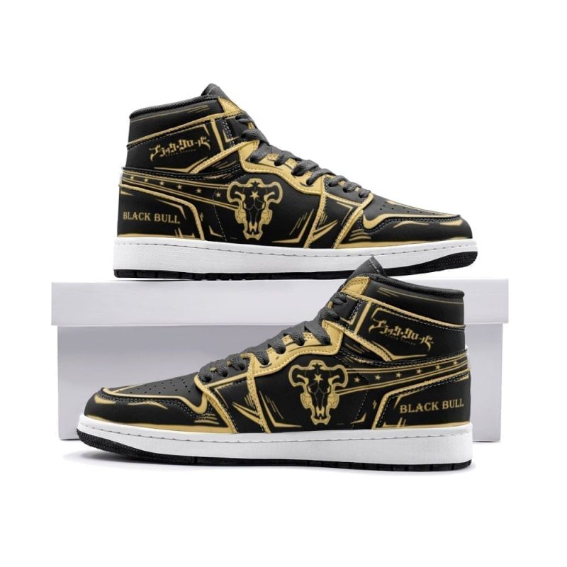 Black Bull Magic Knights Air Jordan 1 High Top Shoes SMBBMK1