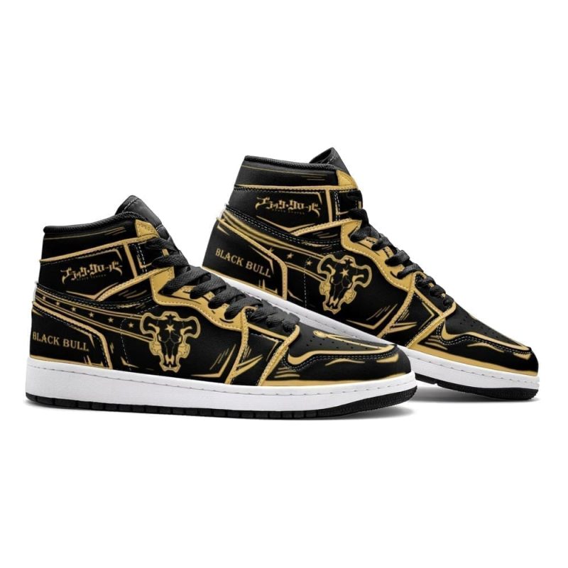 Black Bull Magic Knights Air Jordan 1 High Top Shoes SMBBMK1 - Image 4