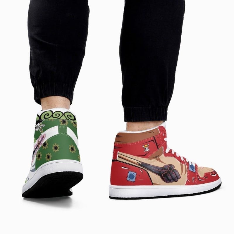 Luffy vs Zoro Air Jordan 1 High Top Shoes