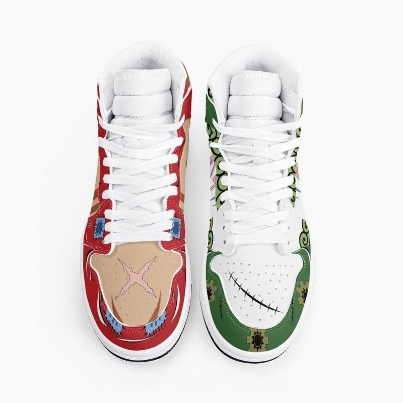 Luffy vs Zoro Air Jordan 1 High Top Shoes