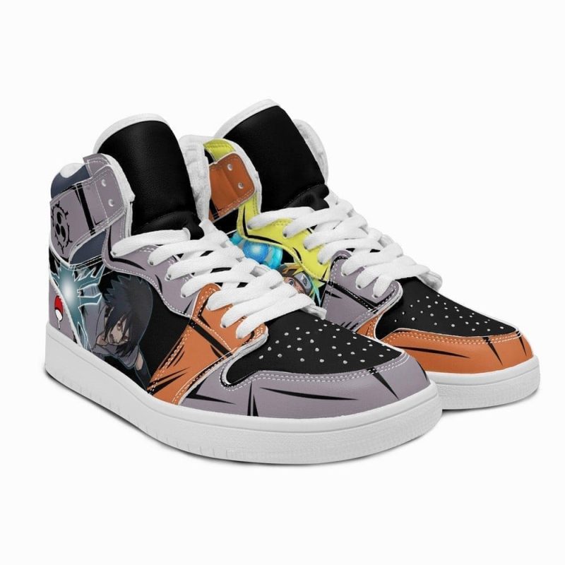 Naruto Vs Sasuke Air Jordan 1 High Top Shoes