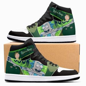 Rick and Morty Air Jordan 1 High Top Shoes