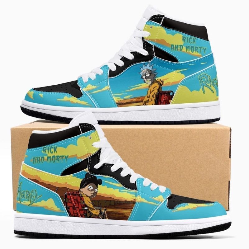 Rick and Morty Crossover Breaking Bad Air Jordan 1 High Top Shoes