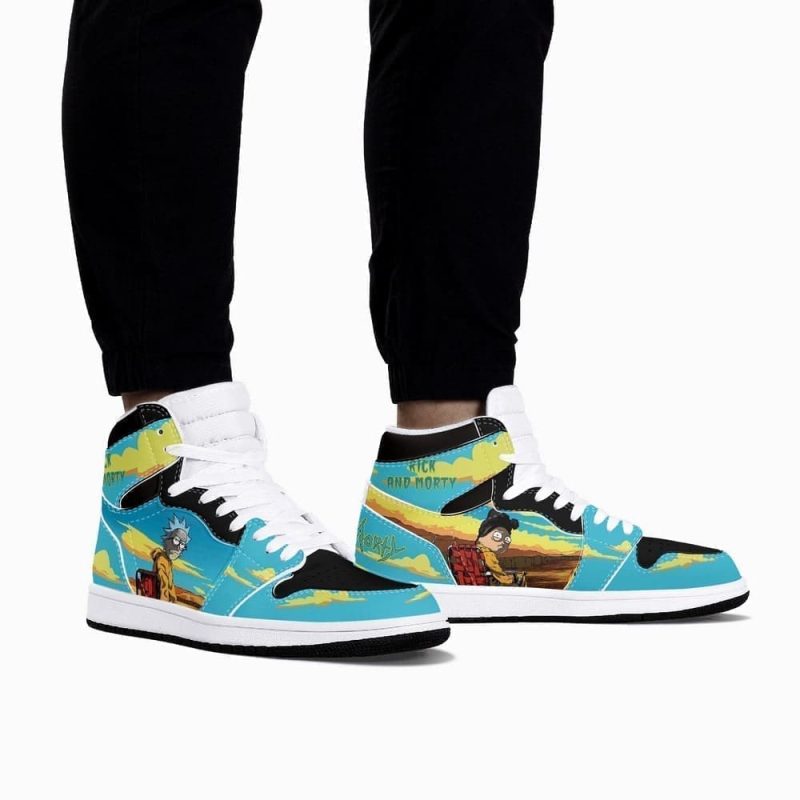 Rick and Morty Crossover Breaking Bad Air Jordan 1 High Top Shoes