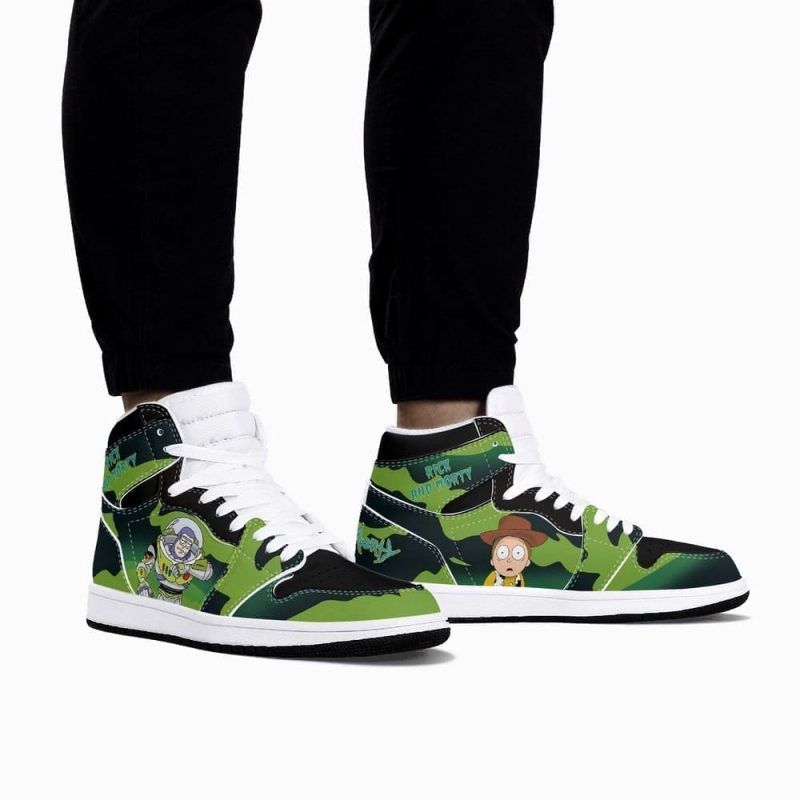 Rick and Morty Crossover Toy Story Air Jordan 1 High Top Shoes