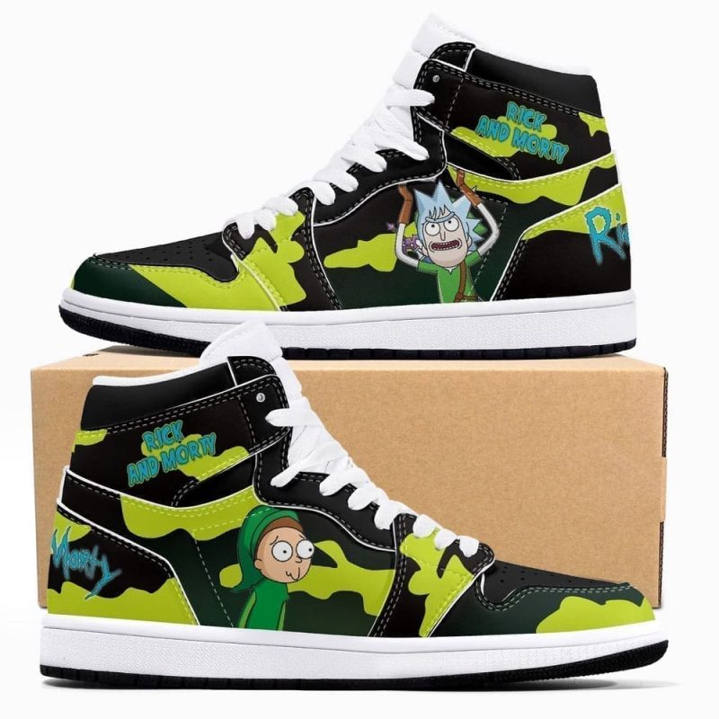 Rick and Morty Crossover Zelda Air Jordan 1 High Top Shoes