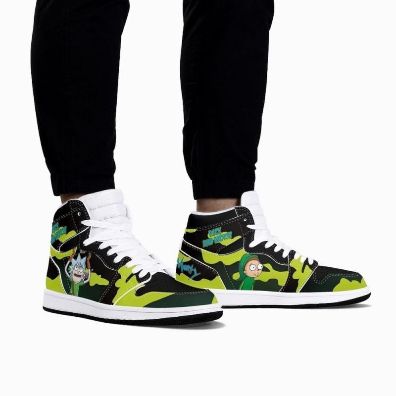 Rick and Morty Crossover Zelda Air Jordan 1 High Top Shoes