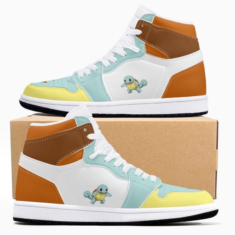 Squirtle Pokemon Air Jordan 1 High Top Shoes SMSPAJ1