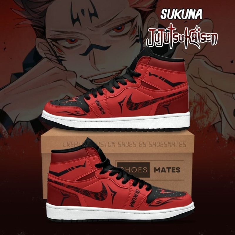 Sukuna Air Jordan 1 High Top Shoes