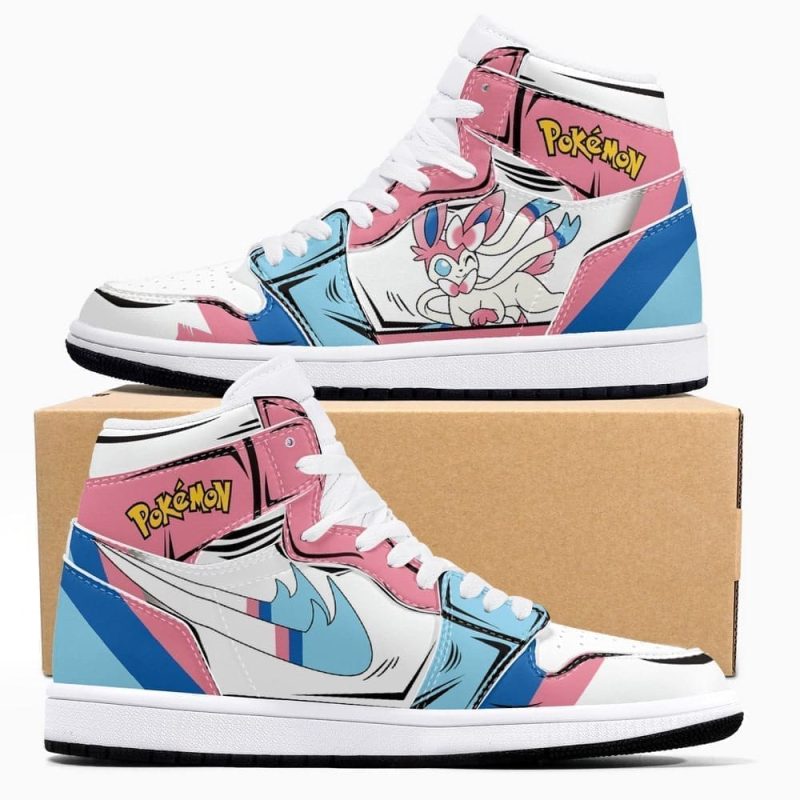 Sylveon Pokemon Air Jordan 1 High Top Shoes SMSPAJ1