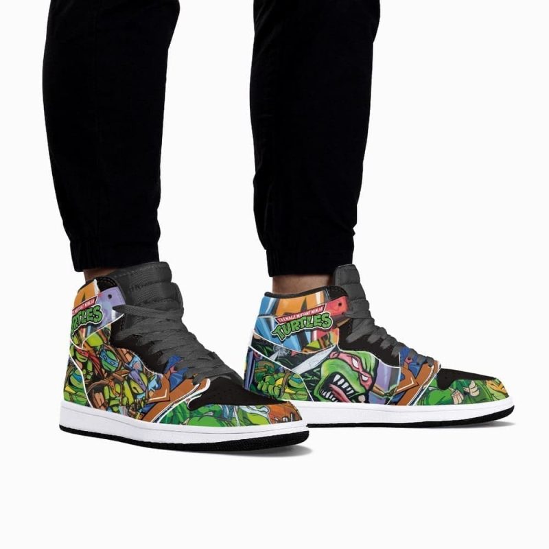 Teenage Mutant Ninja Turtles Air Jordan 1 High Top Shoes SMTMNT1 - Image 2