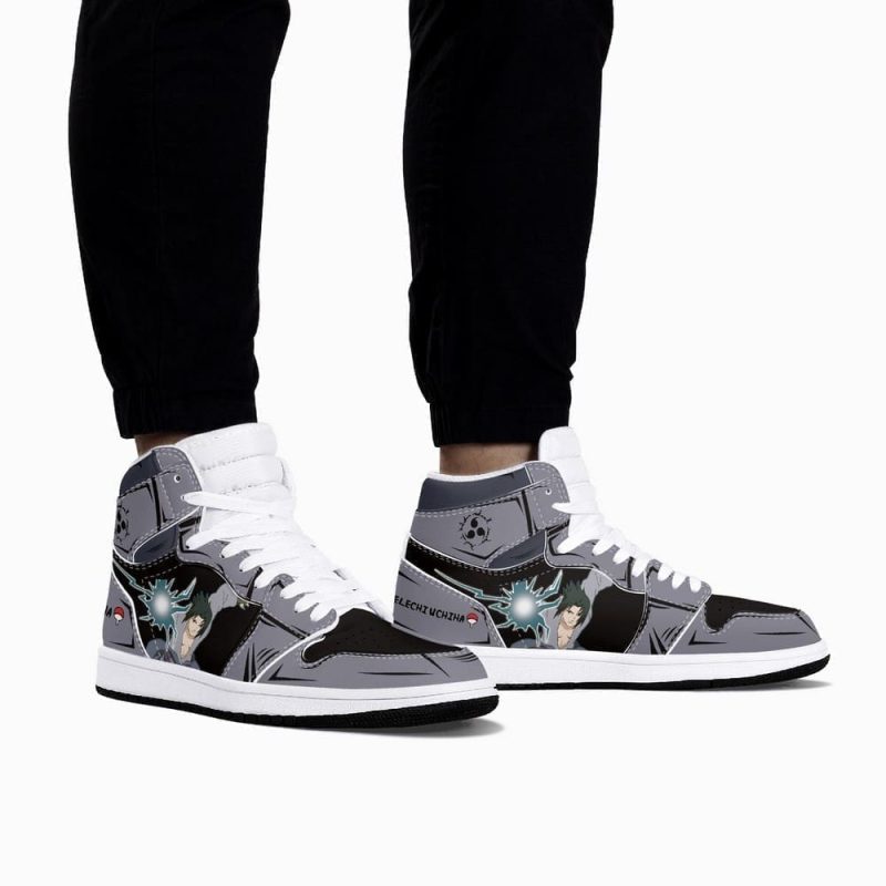 Uchiha Sasuke Air Jordan 1 High Top Shoes SMUSAJ1 - Image 2