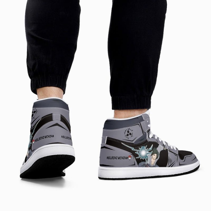 Uchiha Sasuke Air Jordan 1 High Top Shoes SMUSAJ1 - Image 3