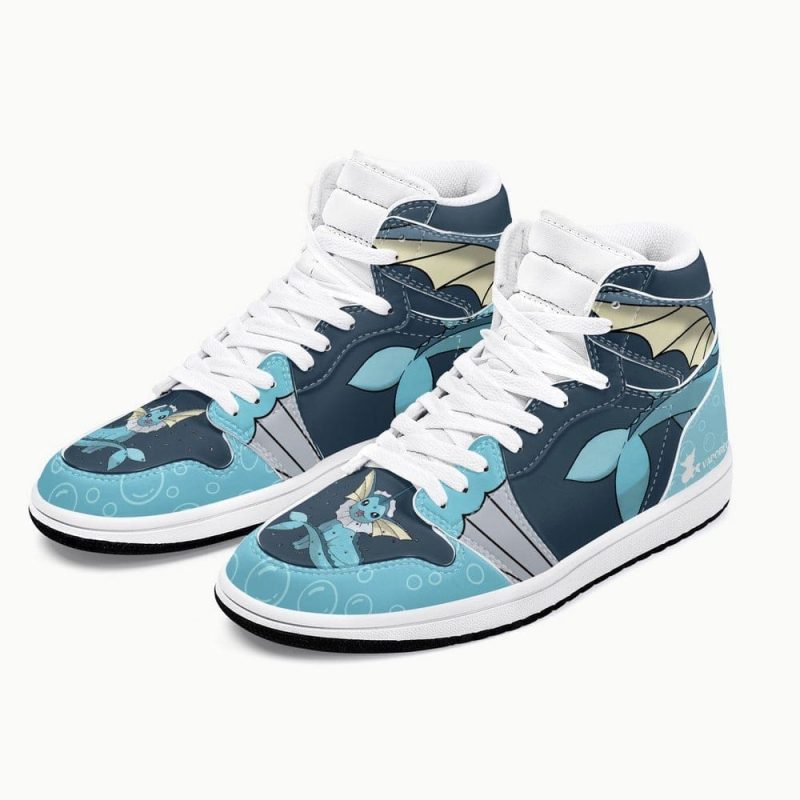 Vaporeon Pokemon Air Jordan 1 High Top Shoes SMVPAJ1 - Image 2