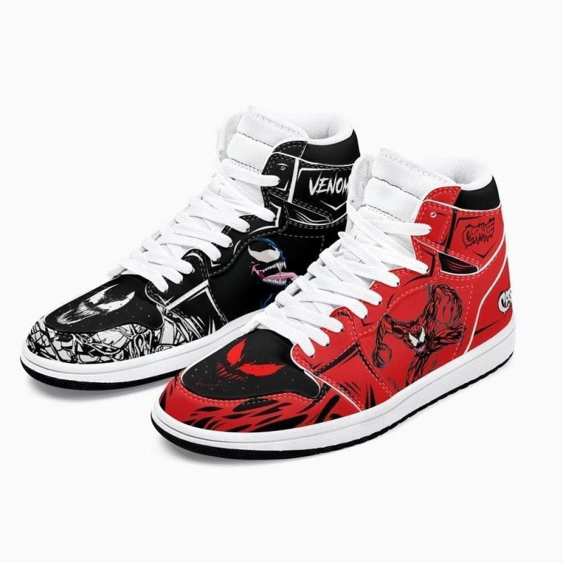 Venom Carnage Air Jordan 1 High Top Shoes SMVCAJ1 - Image 3