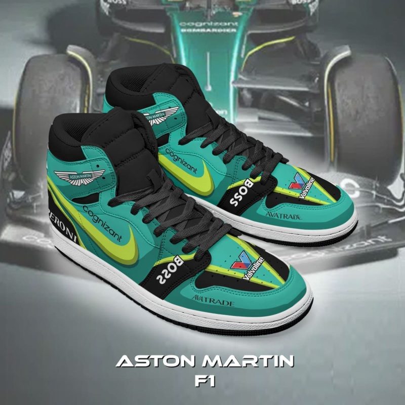 Aston Martin F1 Car AJ1 High Top Shoes 2