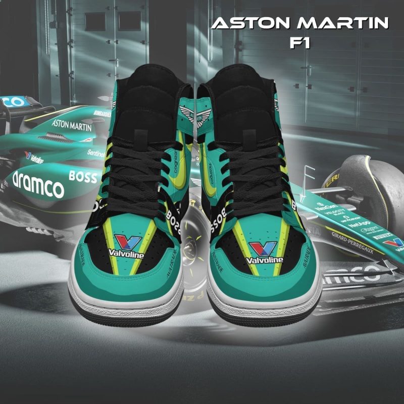 Aston Martin F1 Car AJ1 High Top Shoes 3