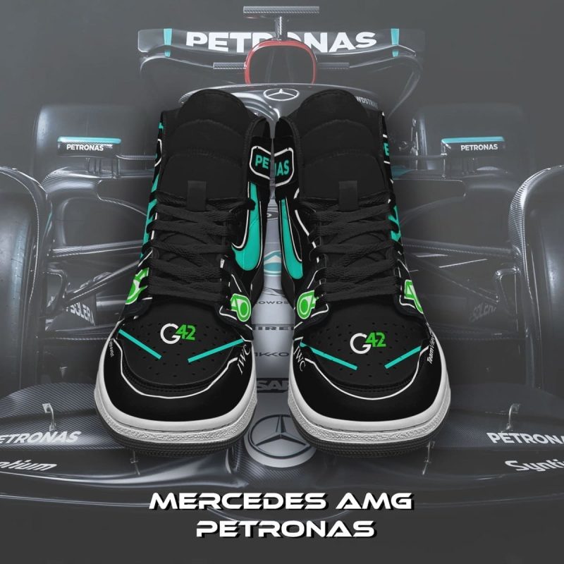 Mercedes AMG Petronas F1 Car AJ1 High Top Shoes 3