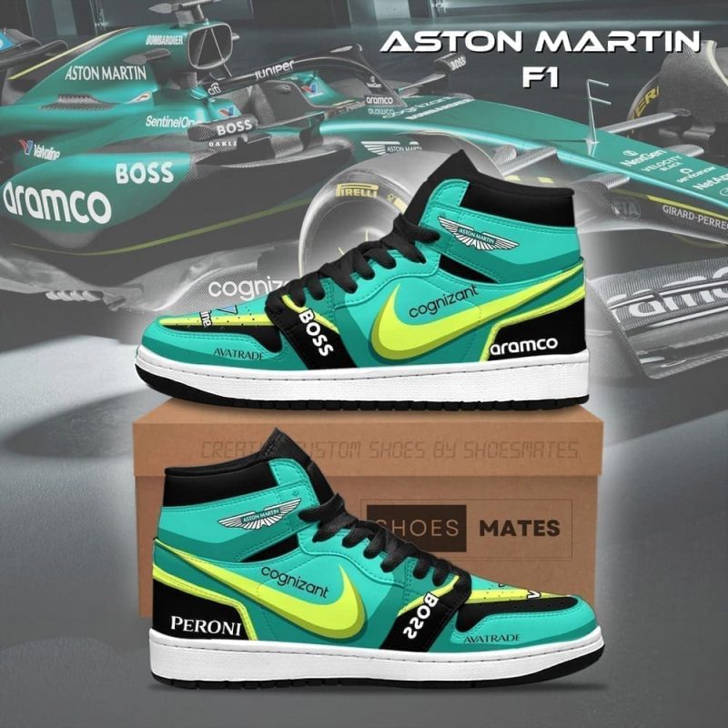 Aston Martin F1 Car AJ1 High Top Shoes