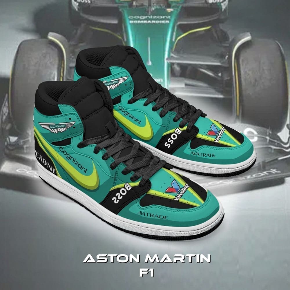 Aston Martin F1 Car AJ1 High Top Shoes