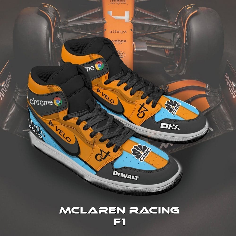 McLaren Racing F1 Car AJ1 High Top Shoes