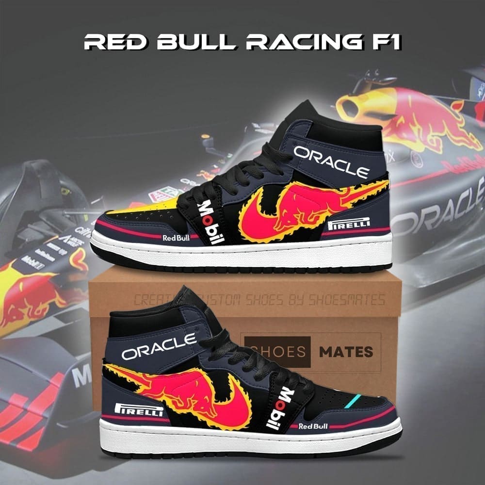 Oracle Red Bull Racing F1 Car AJ1 High Top Shoes