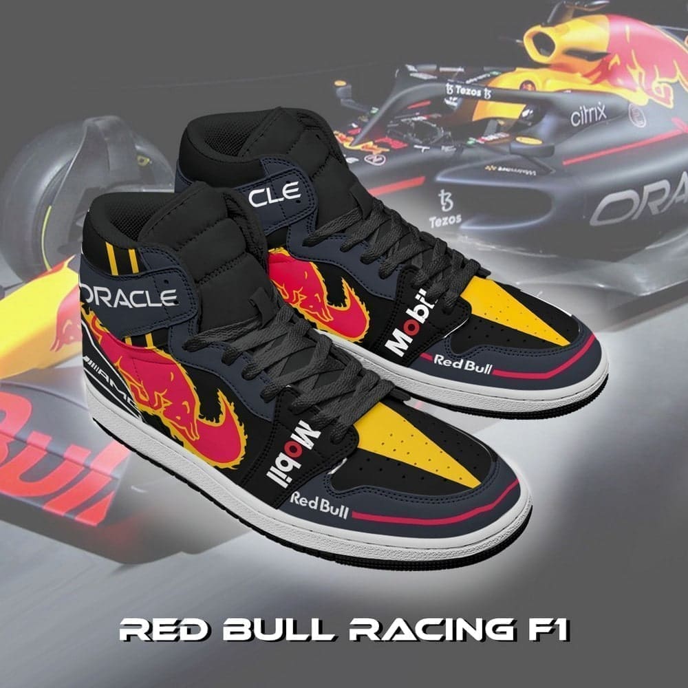 Oracle Red Bull Racing F1 Car AJ1 High Top Shoes