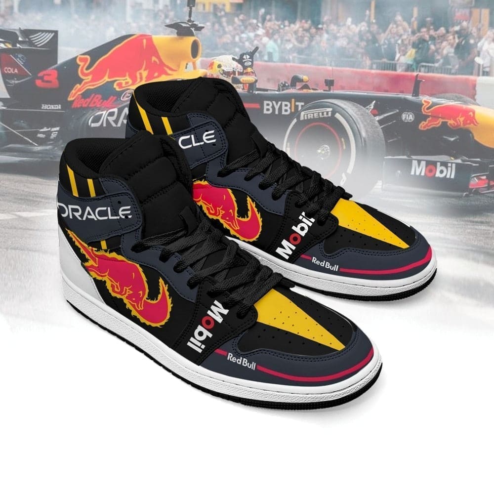 Oracle Redbull Air Jordan 1 High Top Shoes