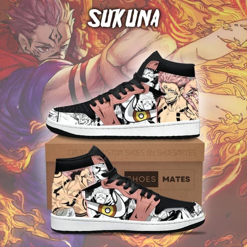 Sukuna Air Jordan 1 High Top Shoes