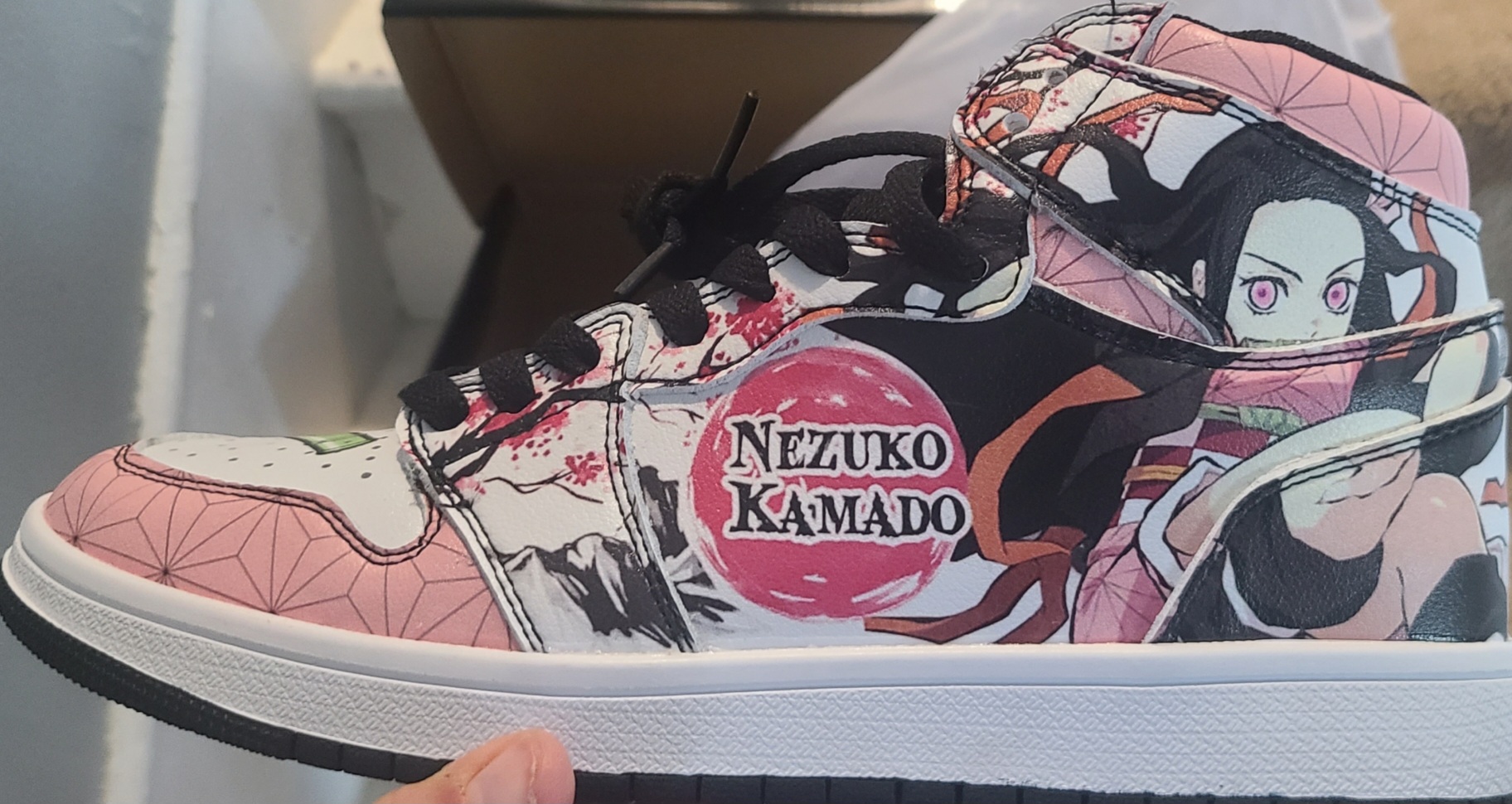 Nezuko Kamado Demon Slayer AJ1 High Top Shoes photo review