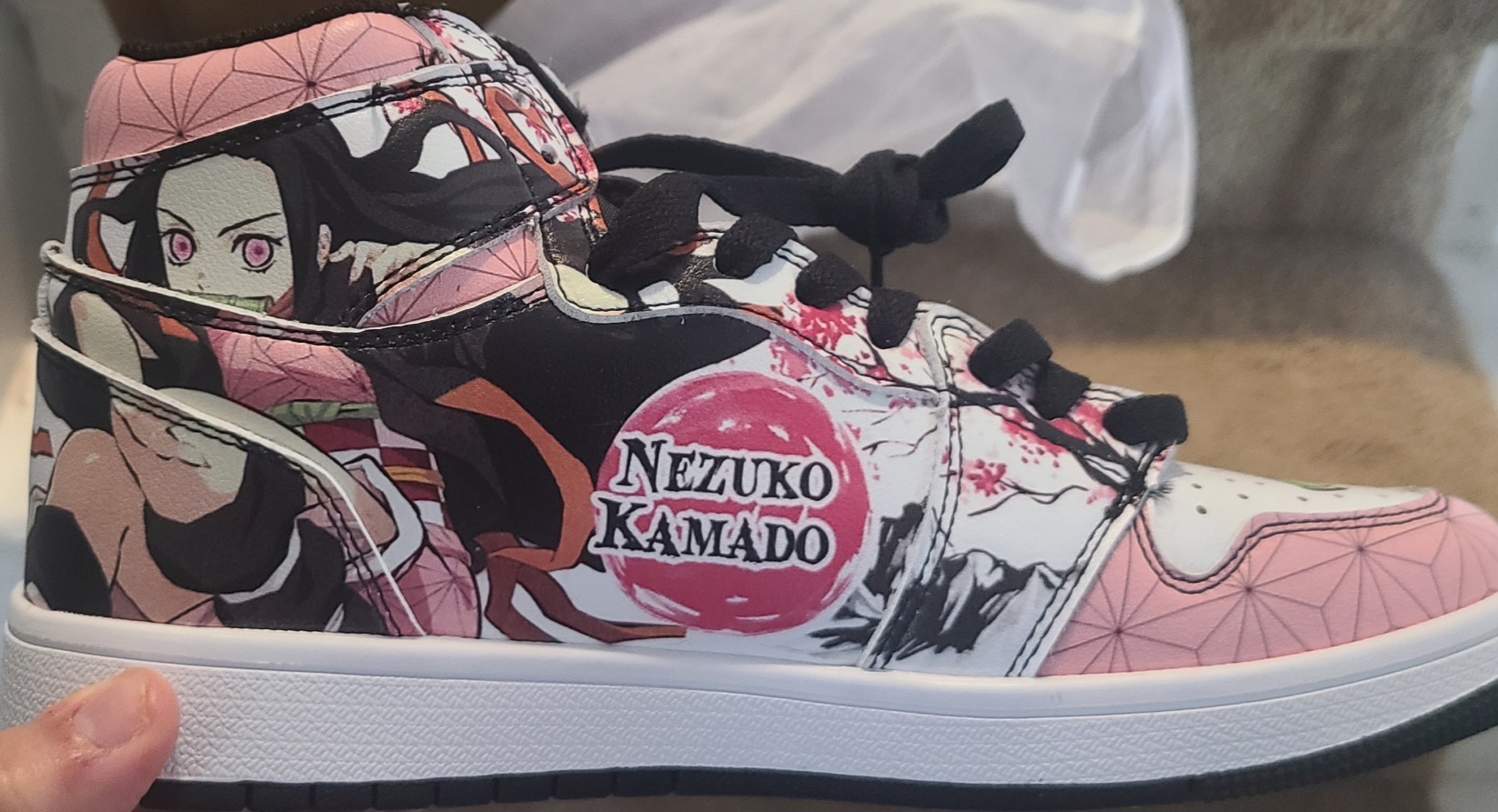 Nezuko Kamado Demon Slayer AJ1 High Top Shoes photo review