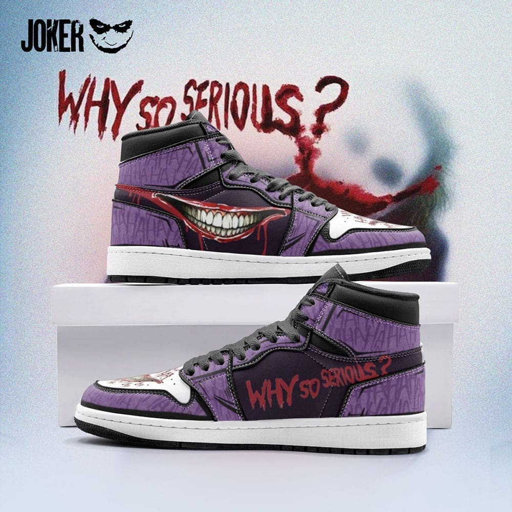 Why So Serious The Joker Air Jordan 1 High Top Shoes