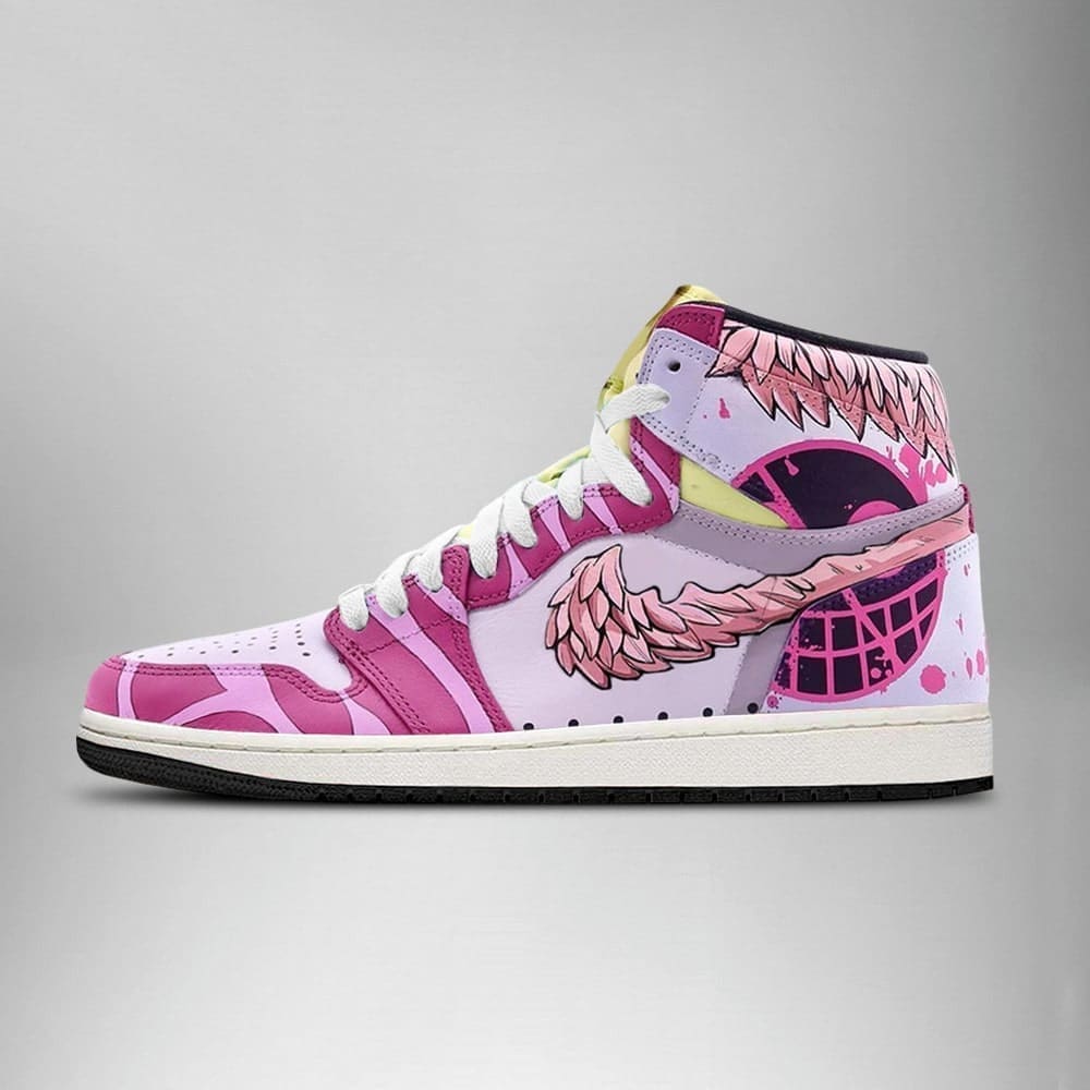 Doflamingo One Piece Air Jordan 1 High Top Shoes SMDOPA1 2 Doflamingo One Piece Air Jordan 1 High Top Shoes SMDOPA1 - Image 2