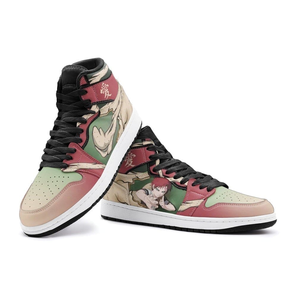 Gaara Ninja Air Jordan 1 High Top Shoes SMGNJ1 4 Gaara Ninja Air Jordan 1 High Top Shoes SMGNJ1 - Image 4